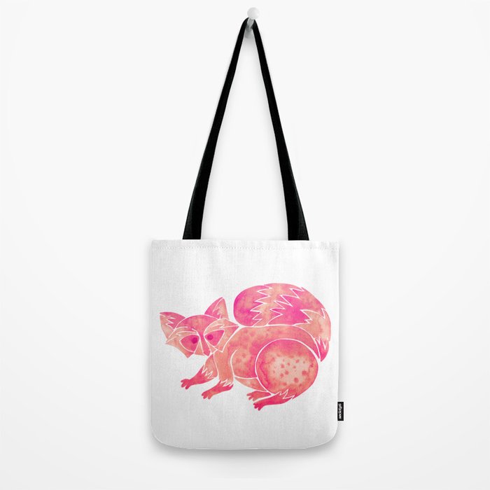 Watercolor Raccoon - Pink Palette Tote Bag Gallery Image 2