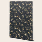 seamless floral pattern with flowers on a dark background Wallpaper Gallery Image 2