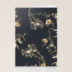  seamless floral pattern with flowers on a dark background Stationery Card Gallery Image 2