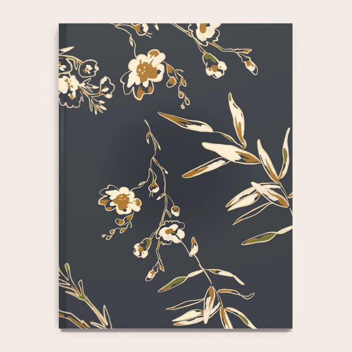  seamless floral pattern with flowers on a dark background Notebook Gallery Image 4