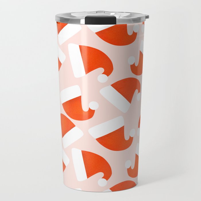 Santa Hat pattern Travel Mug Gallery Image 1