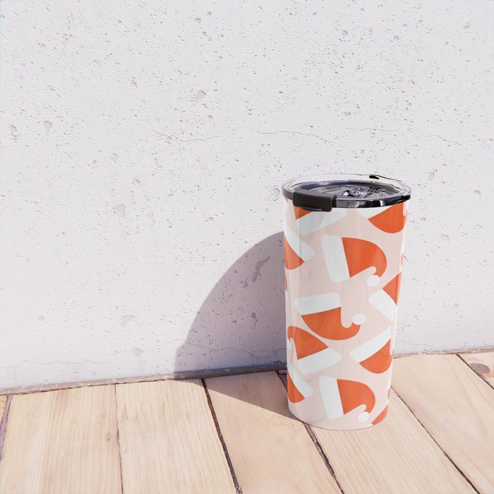 Santa Hat pattern Travel Mug Gallery Image 4