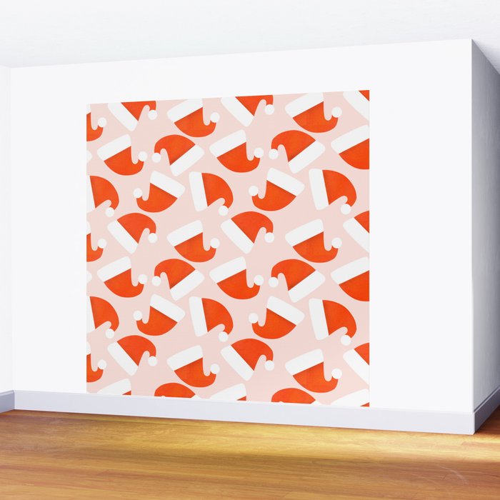 Santa Hat pattern Wall Mural Gallery Image 2