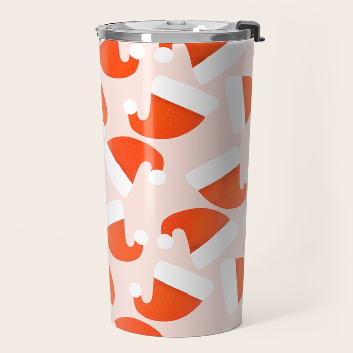 Santa Hat pattern Travel Mug Gallery Image 2