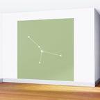 Cancer Zodiac Star Constellation Line Art Soft Green Wall Mural Gallery Image 2