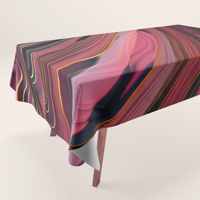 Plum Abstract Tablecloth Gallery Image 1