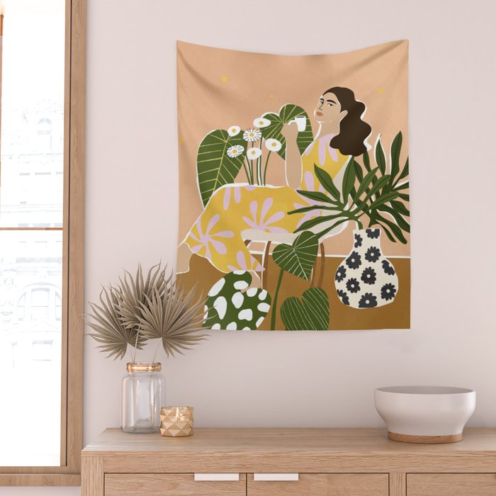 Time For Coffee Wall Tapestry Gallery Image 2