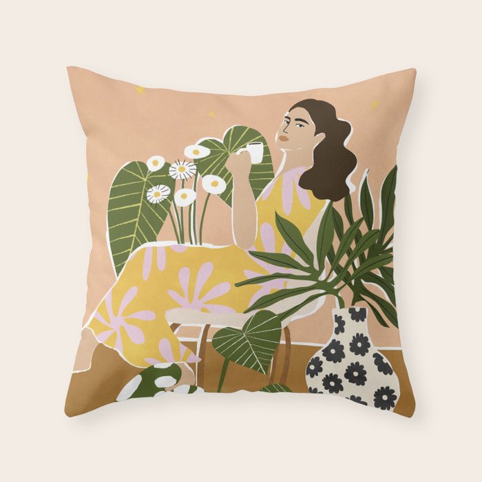 Time For Coffee Throw Pillow Gallery Image 1