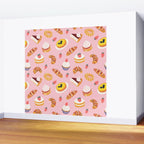 Vintage sweet pastry dessert food pattern Wall Mural Gallery Image 2