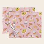 Vintage sweet pastry dessert food pattern Placemat Gallery Image 1