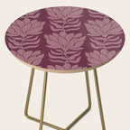 Modern Abstract Wavy Flowers in Plum Violet    Side Table Gallery Image 2