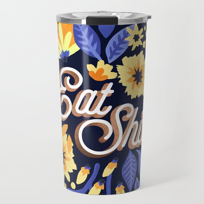Eat Shit - Yellow & Slate Travel Mug Gallery Image 1
