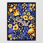 Eat Shit - Yellow & Slate Poster Gallery Image 4