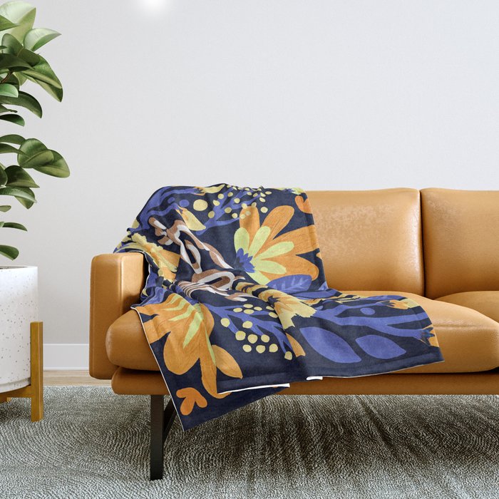 Eat Shit - Yellow & Slate Throw Blanket Gallery Image 1