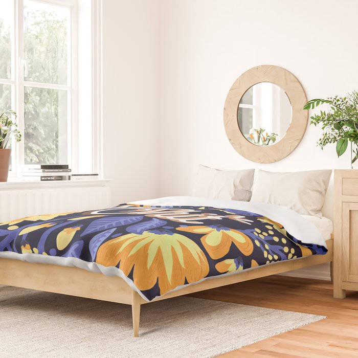 Eat Shit - Yellow & Slate Duvet Cover Gallery Image 2