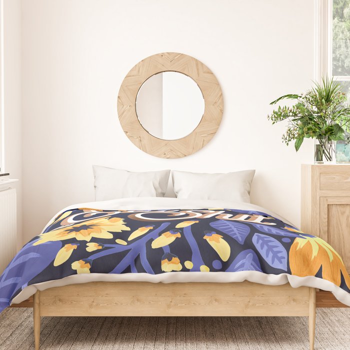 Eat Shit - Yellow & Slate Duvet Cover Gallery Image 3