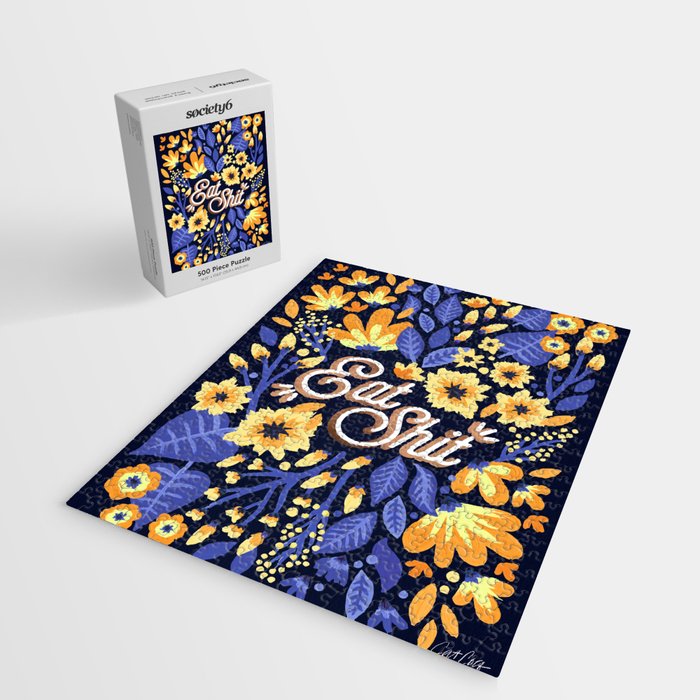 Eat Shit - Yellow & Slate Jigsaw Puzzle Gallery Image 2