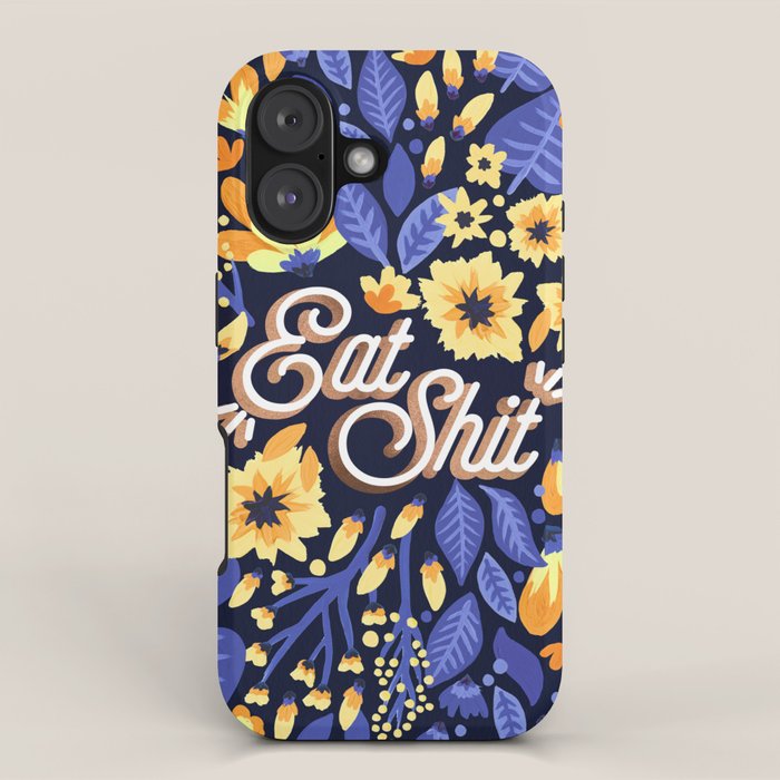 Eat Shit - Yellow & Slate iPhone Case Gallery Image 1