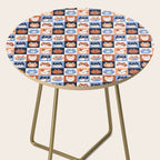 Colorful checkered cat pattern Side Table Gallery Image 2