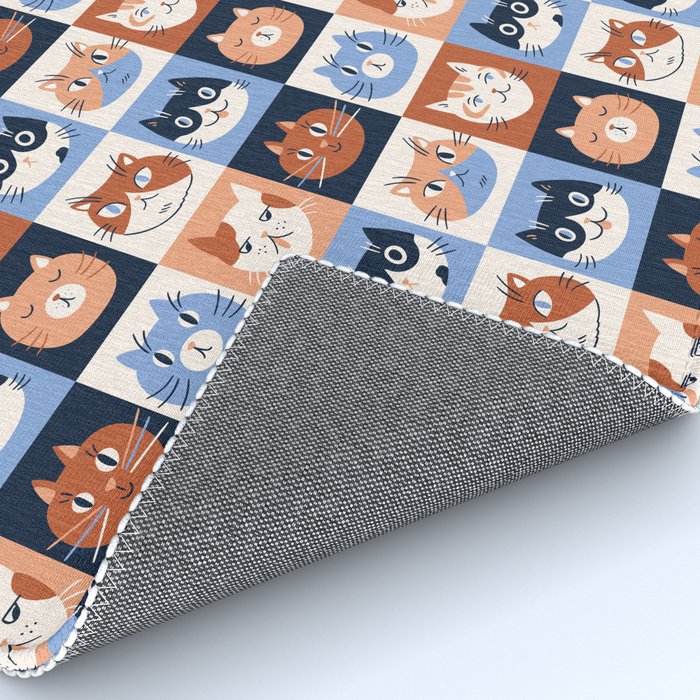 Colorful checkered cat pattern Rug Gallery Image 4