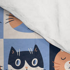 Colorful checkered cat pattern Comforter Gallery Image 4