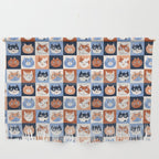 Colorful checkered cat pattern Wall Hanging Gallery Image 1