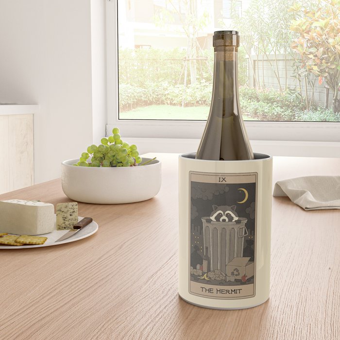 The Hermit - Raccoons Tarot Wine Chiller Gallery Image 4