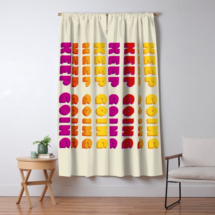 KEEP GOING - POSITIVE QUOTE Window Curtain Gallery Image 5