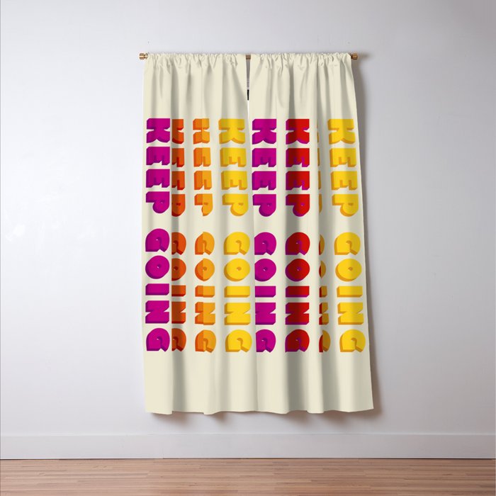 KEEP GOING - POSITIVE QUOTE Window Curtain Gallery Image 3