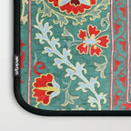 Turquoise Suzani Antique Floral Uzbek Embroidery Print Laptop Sleeve Gallery Image 3