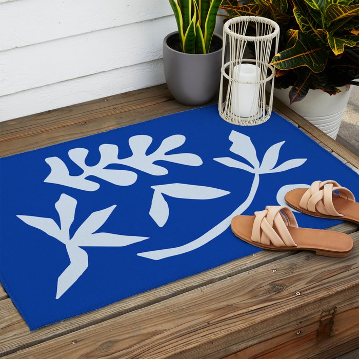 Chathams Blue Collage: Paper Cutouts Matisse Edition  Outdoor Rug Gallery Image 2