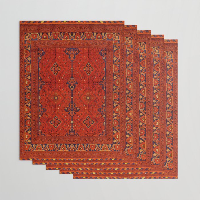 N194 - Red Berber Atlas Oriental Traditional Moroccan Style Wrapping Paper Gallery Image 3