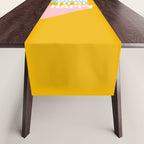 Born to be Happy - Positive Retro Typography  Table Runner Gallery Image 1