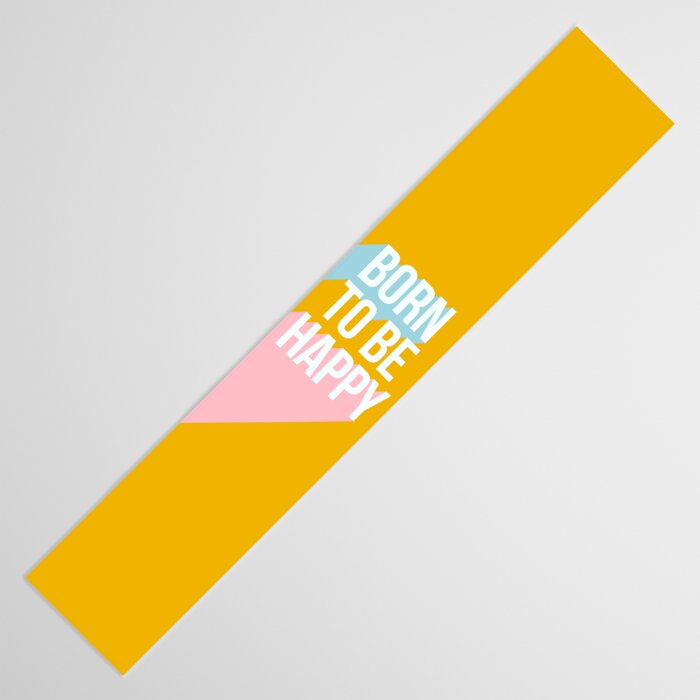Born to be Happy - Positive Retro Typography  Table Runner Gallery Image 3