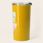 Born to be Happy - Positive Retro Typography  Travel Mug Gallery Image 2