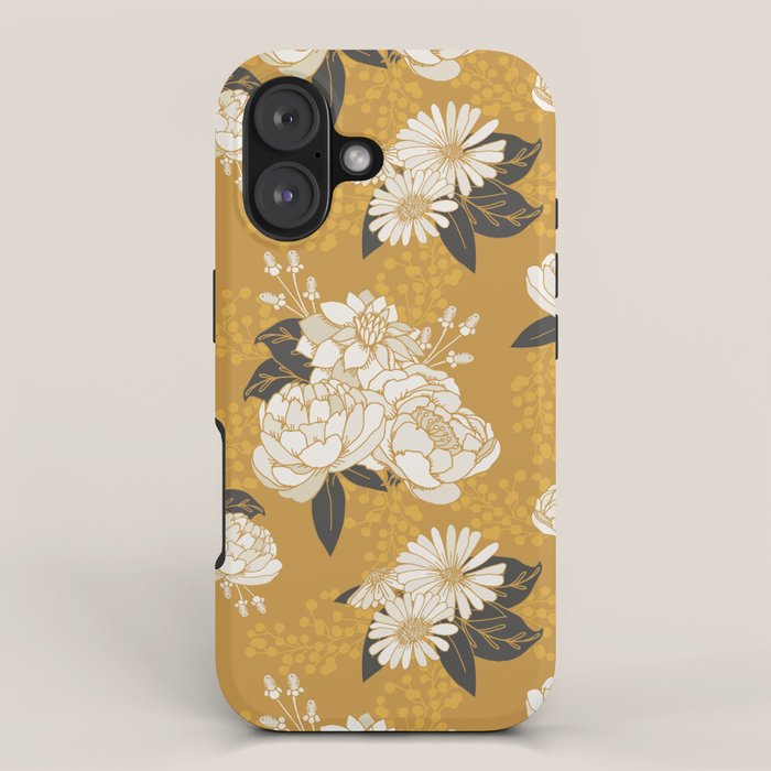 Glam Florals - Gold iPhone Case Gallery Image 1