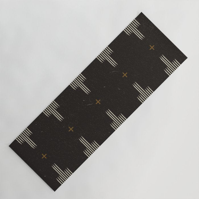 Southwestern Minimalist Black & White Yoga Mat Gallery Image 1