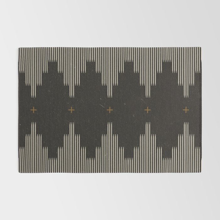 Southwestern Minimalist Black & White Rug Gallery Image 2