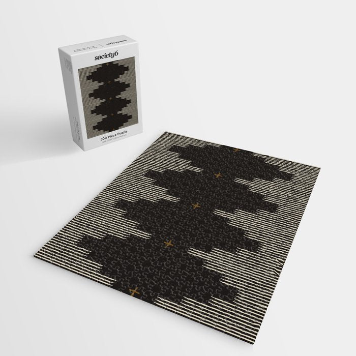 Southwestern Minimalist Black & White Jigsaw Puzzle Gallery Image 2