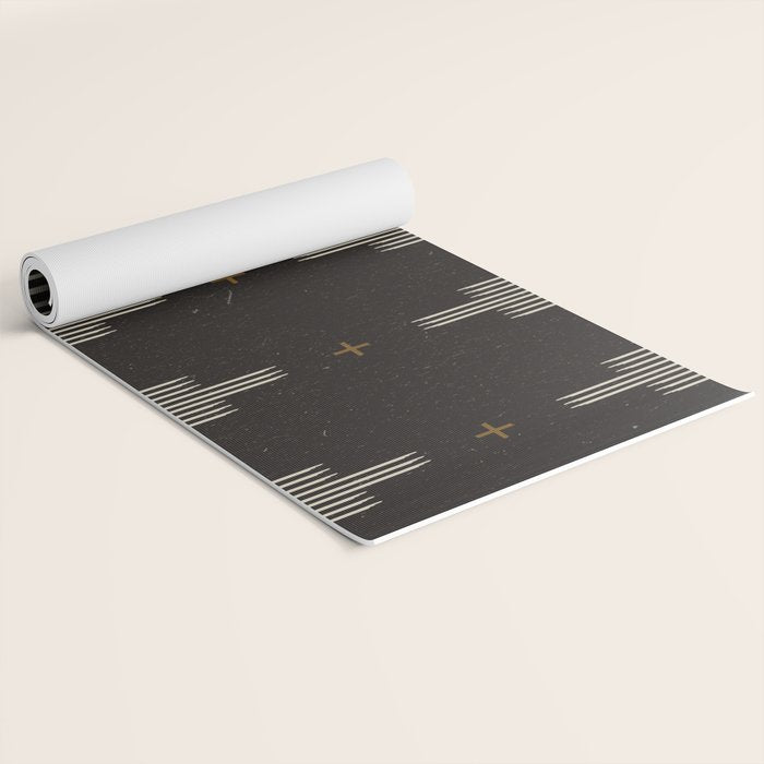 Southwestern Minimalist Black & White Yoga Mat Gallery Image 2