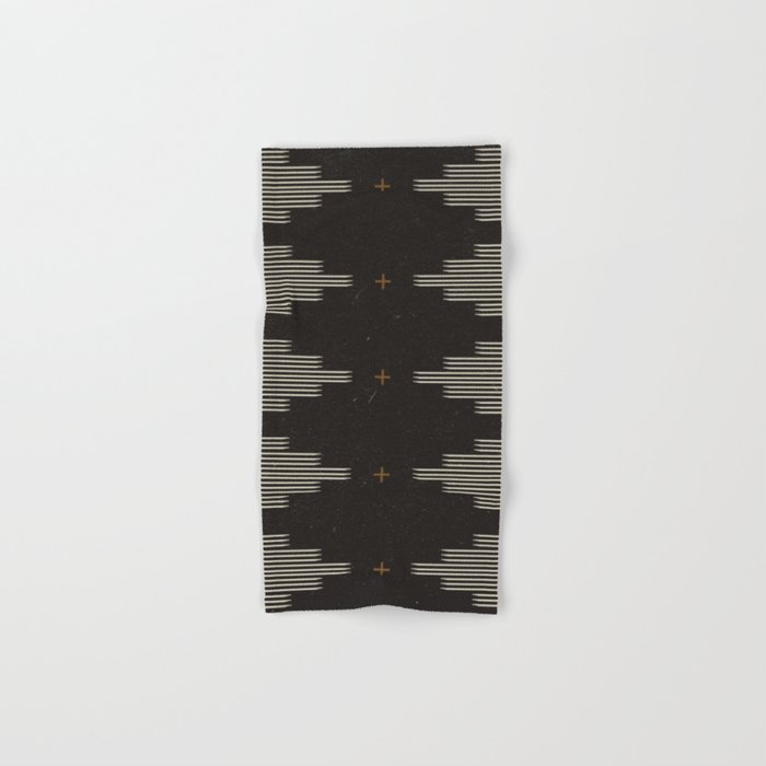 Southwestern Minimalist Black & White Bath Towel Gallery Image 1