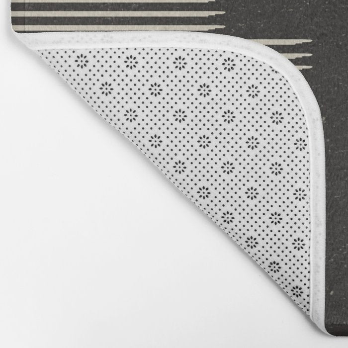 Southwestern Minimalist Black & White Bath Mat Gallery Image 2