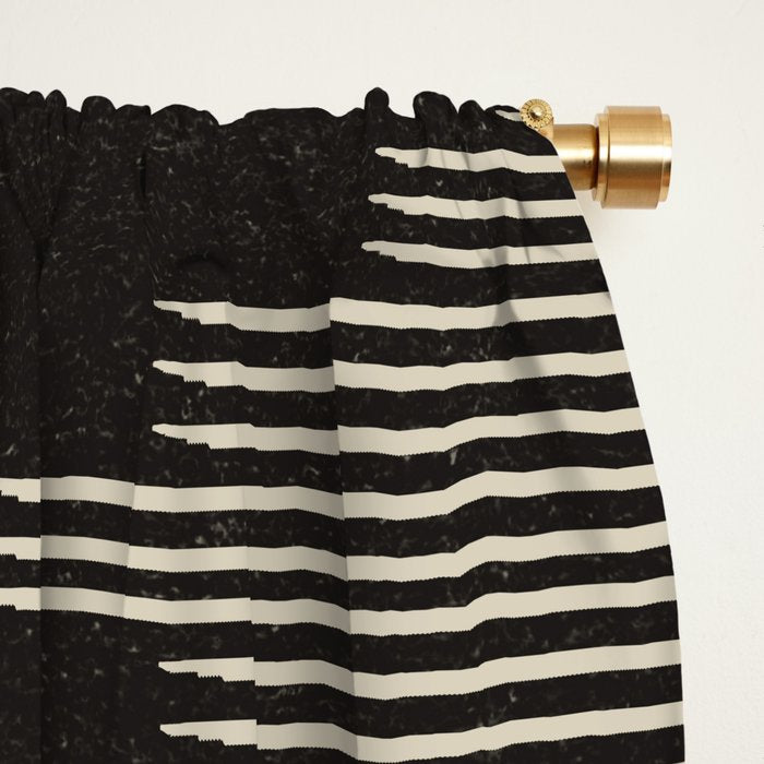 Southwestern Minimalist Black & White Window Curtain Gallery Image 2