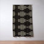 Southwestern Minimalist Black & White Window Curtain Gallery Image 3
