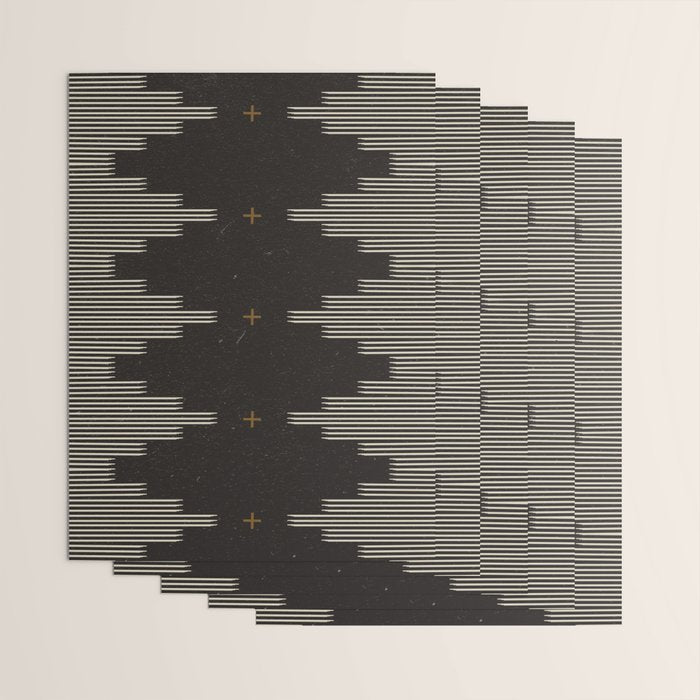 Southwestern Minimalist Black & White Wrapping Paper Gallery Image 3