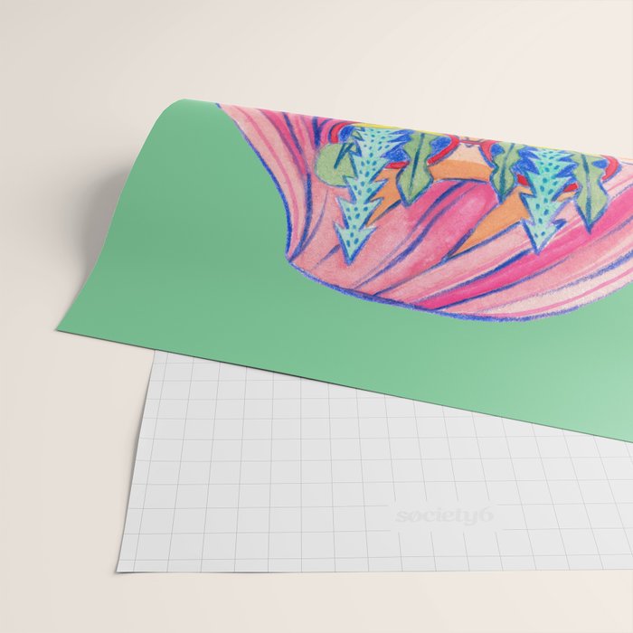 Lost in Nature Girl Portrait Wrapping Paper Gallery Image 2
