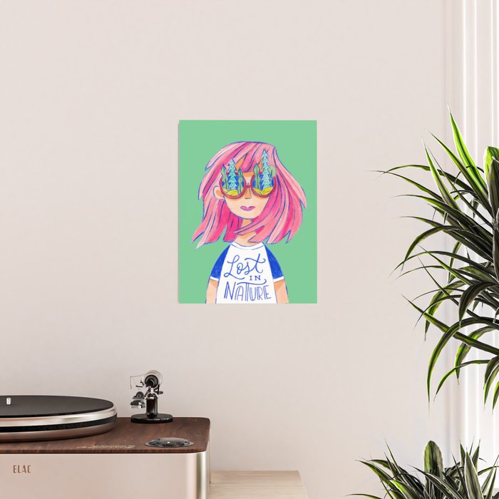 Lost in Nature Girl Portrait Poster Gallery Image 2