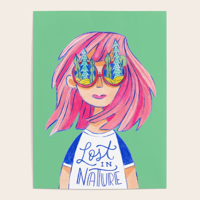 Lost in Nature Girl Portrait Poster Gallery Image 4