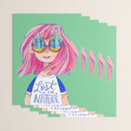 Lost in Nature Girl Portrait Wrapping Paper Gallery Image 3