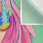 Lost in Nature Girl Portrait Wall Tapestry Gallery Image 3